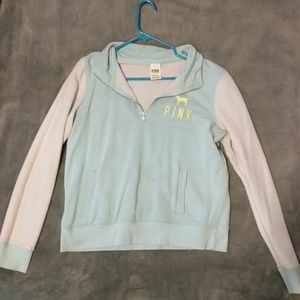 Victoria Secret PINK blue half zip